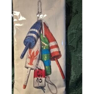 Mary Lake Thompson Flour‎ Sack Kitchen Towel Lobster Buoy Design 30x30 New /0451